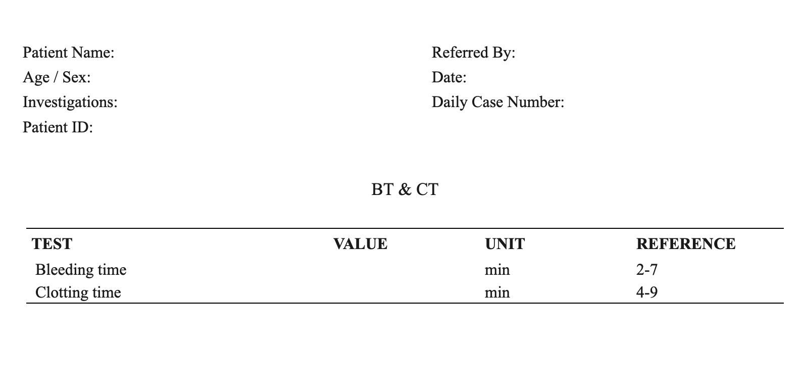 BT & CT word sample image
