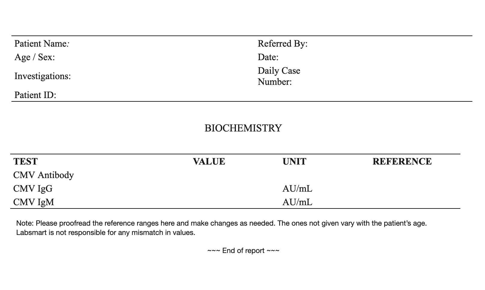 CMV antibody word sample image