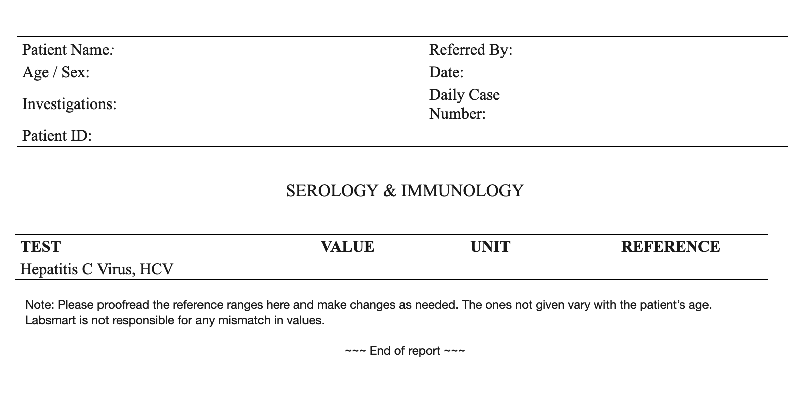 HCV word sample image