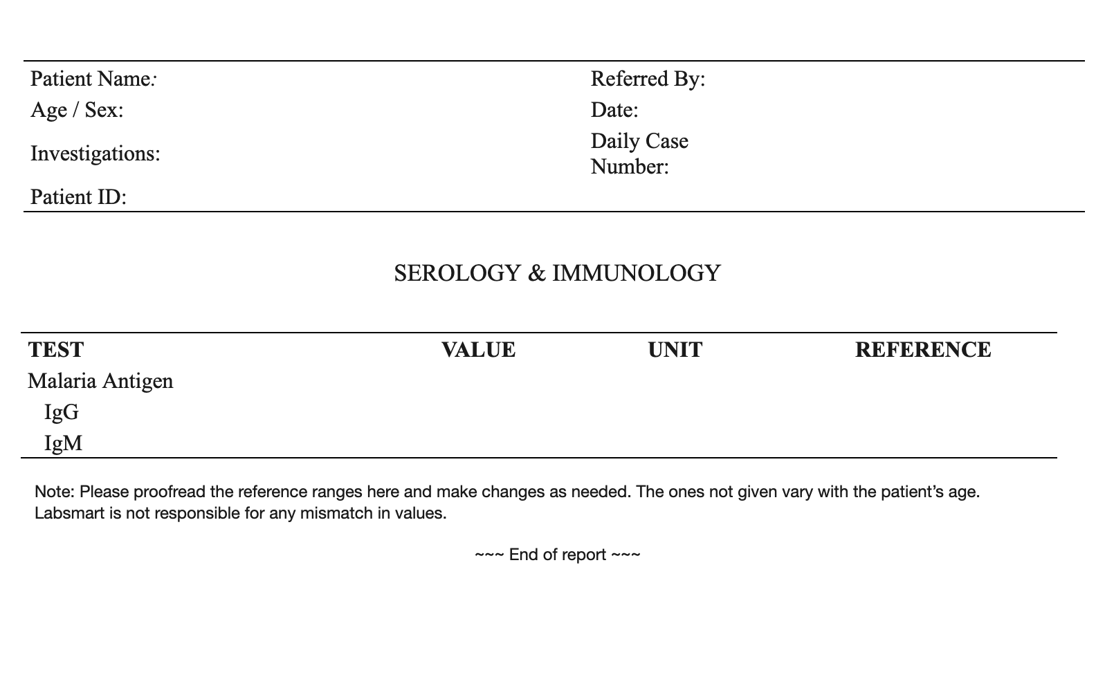 Malaria Antigen word sample image