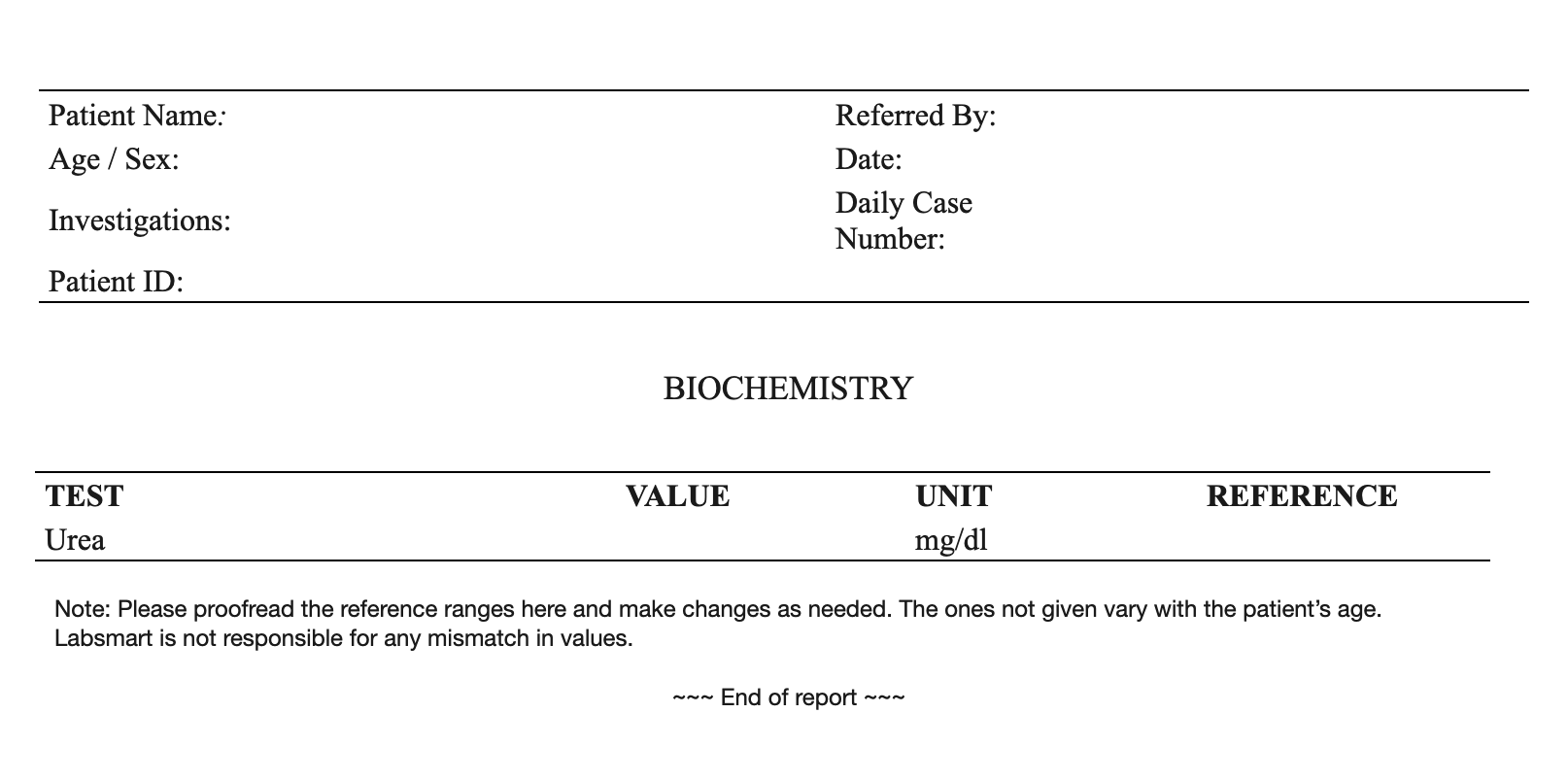Serum Urea word sample image