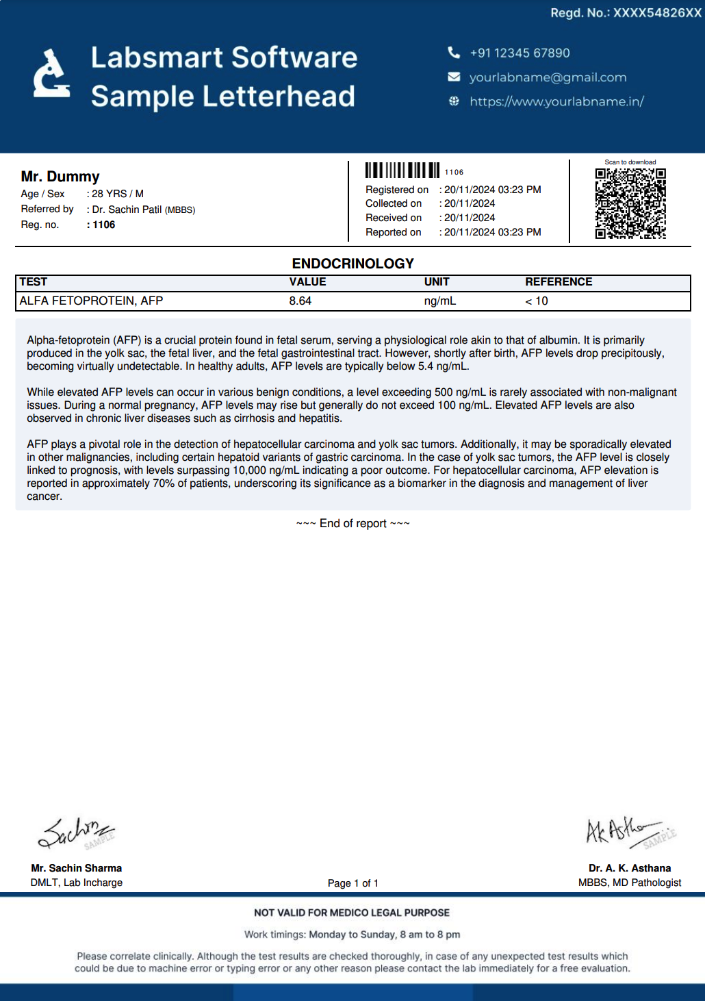 AFP Report Format