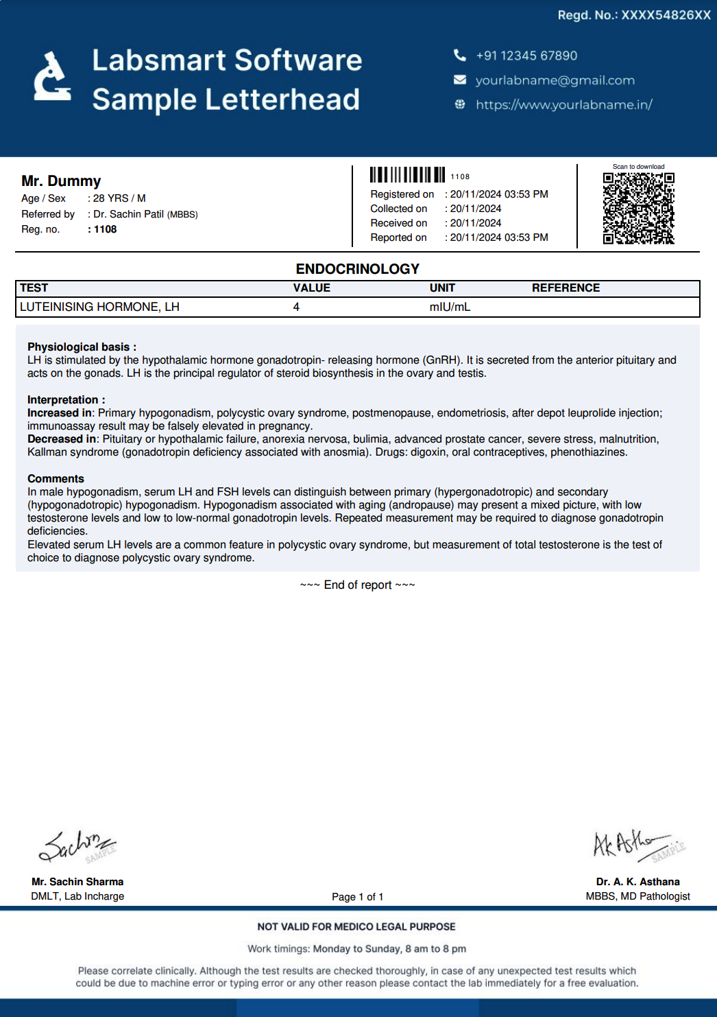 LH Report Format