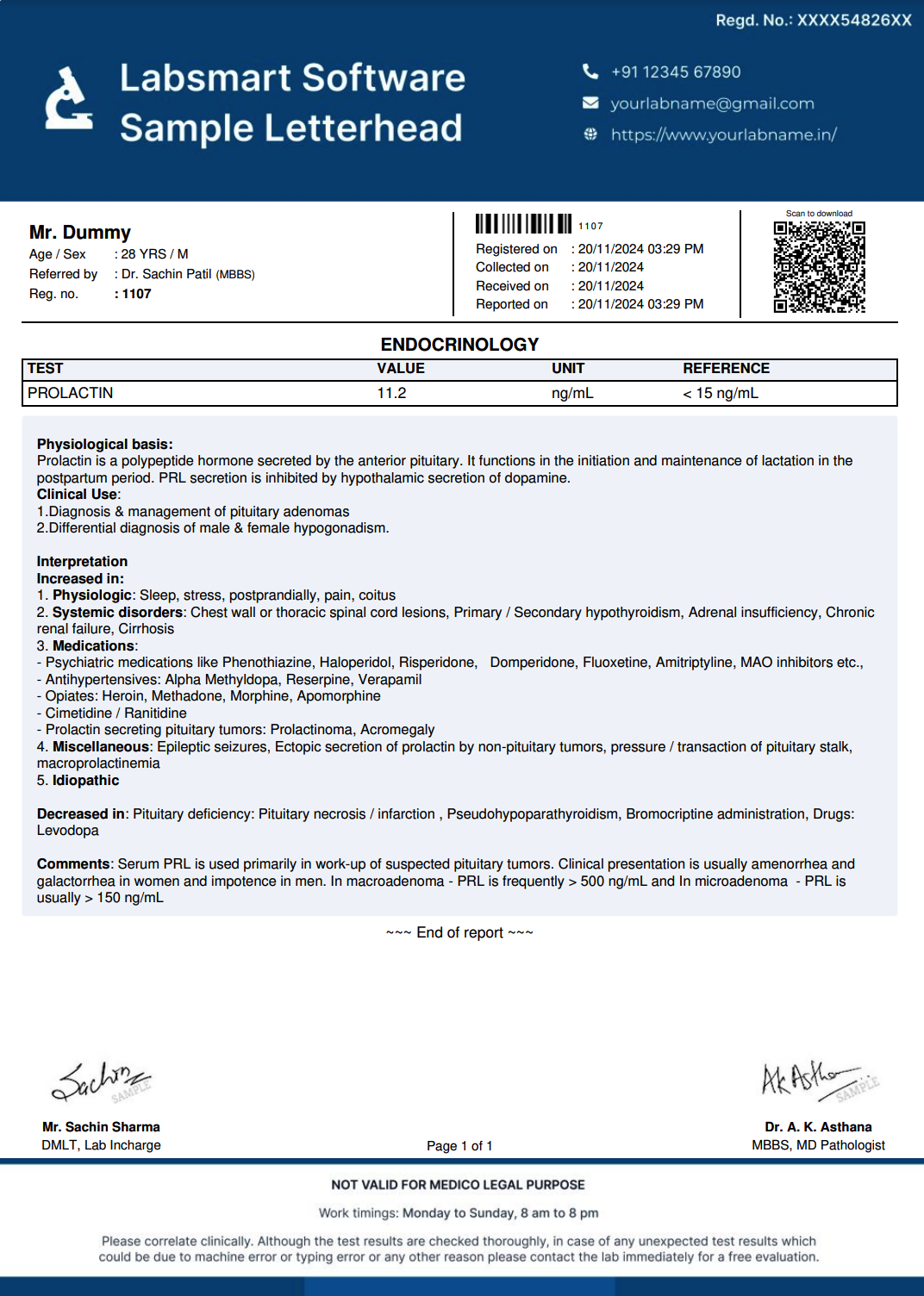 PRL Report Format
